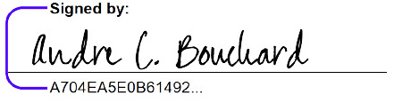 signature of Andre Bouchard
